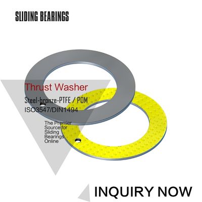İyi bir fiyat. Ağır Sanayi İçin Düz Bronz Gleitlager Yıkama Contası POM Kaplı Çelik Kompozit çevrimiçi